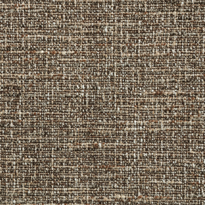 Chaise rembourrée Sacha Frink, Tissu texturé en lin brun, Naturel
