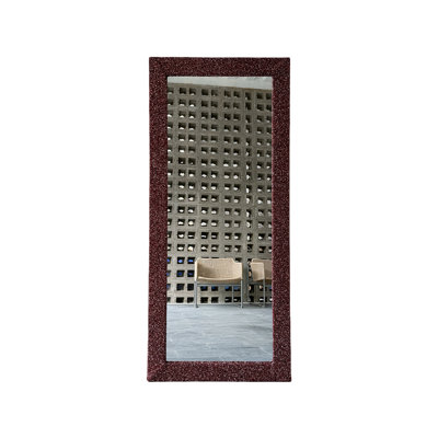 Rectangle Fabric+Solid Wood Full Length Mirrors
