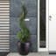 Concrete Effect Round Planter, Frostproof Outdoor Plant Pot, Round Garden Planter with Drainage Holes-39260670-39260878