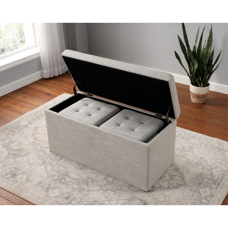Polyester Upholstered Storage Bench