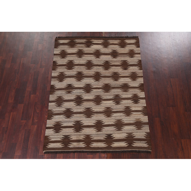 Tapis kilim à teinture naturelle fabriqué à la main 5 x 7
