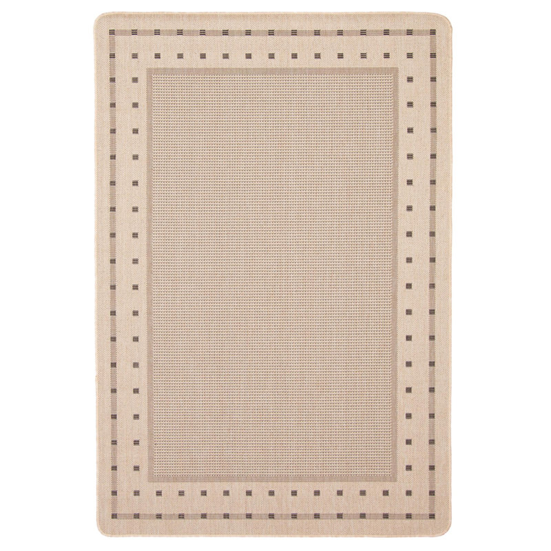 Tapis intérieur / extérieur crème Aroura, Rectangle 4 pi 4 po x 6 pi 5 po