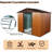 8ft X 6ft Outdoor Metal Shed In Coffee. Galvanized Iron Construction, Paint, Punched Vents For Better Ventilation. Sliding Doors And Padlock. Easy To Put Together. Resistance Storage Shed, Robust-118124246-118124245