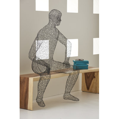 Crazy Wire Weather Resistant Metal Garden Statue