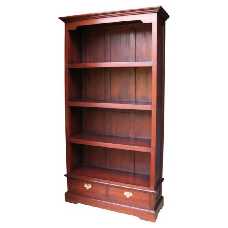 180cm H x 97cm W Solid Wood Standard Bookcase