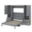Lit escamotable mural avec grande armoire, tiroirs et tablettes multiples Murphy-1060076852-1060076857