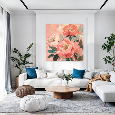 Art floral rétro sur fond blanc
