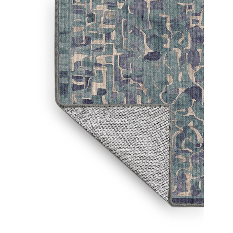 Machine Washable Gray Area Rug, Runner 2' x 5'