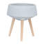 JARDINIER 11/15 "AVEC PIEDS EN BOIS, GRIS