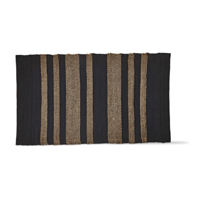 Lorra Bamboo Slat / Seagrass Striped Indoor / Outdoor Rug