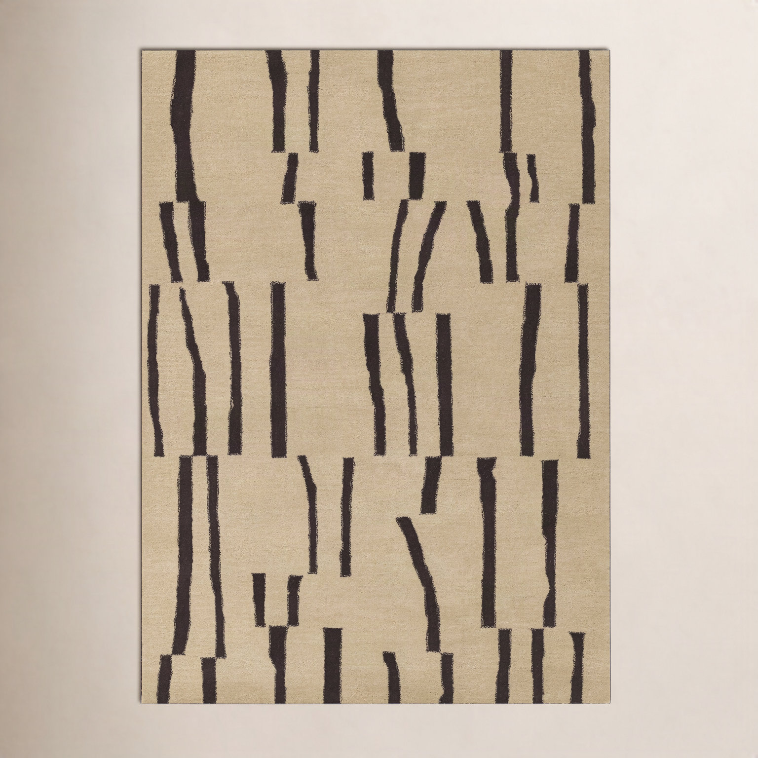 Austin Ivory Brown Hand-Tufted Wool Rug, Rectangle 9' x 12'