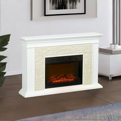 Foyer électrique 31,5 "avec manteau de cheminée