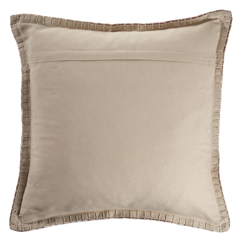 Housse de coussin Madison, 24 po x 24 po, Housse de coussin seulement - sans coussin, Rust Brown