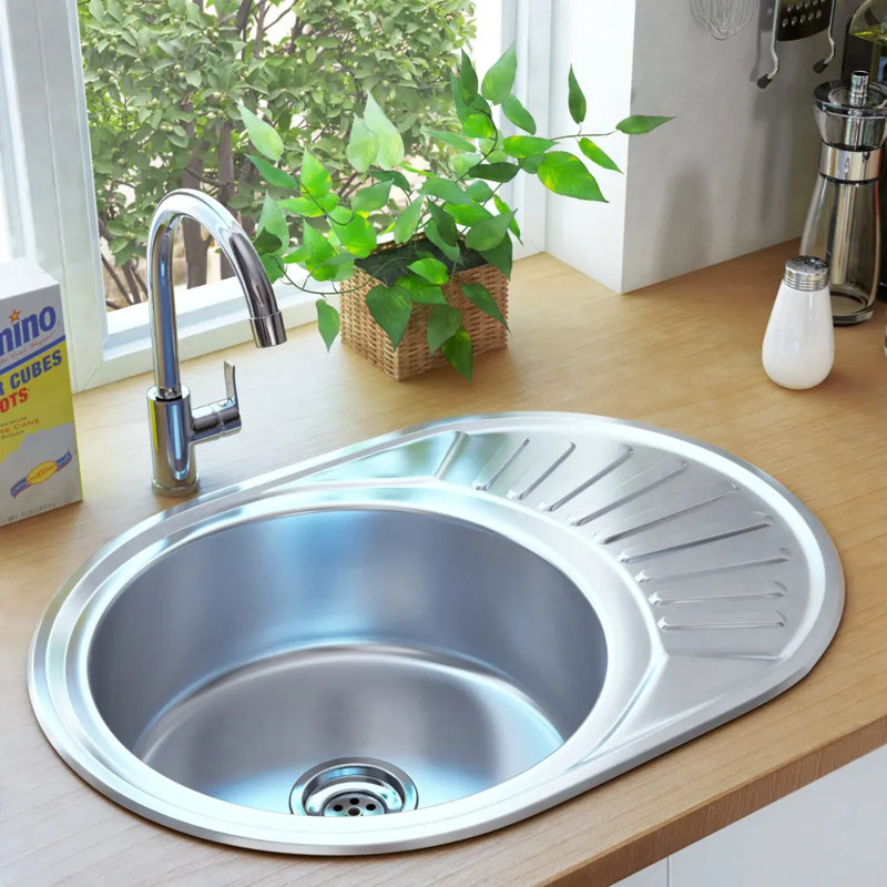Belfry Kitchen Arellano 450mm W Steel Flush Kitchen Sink