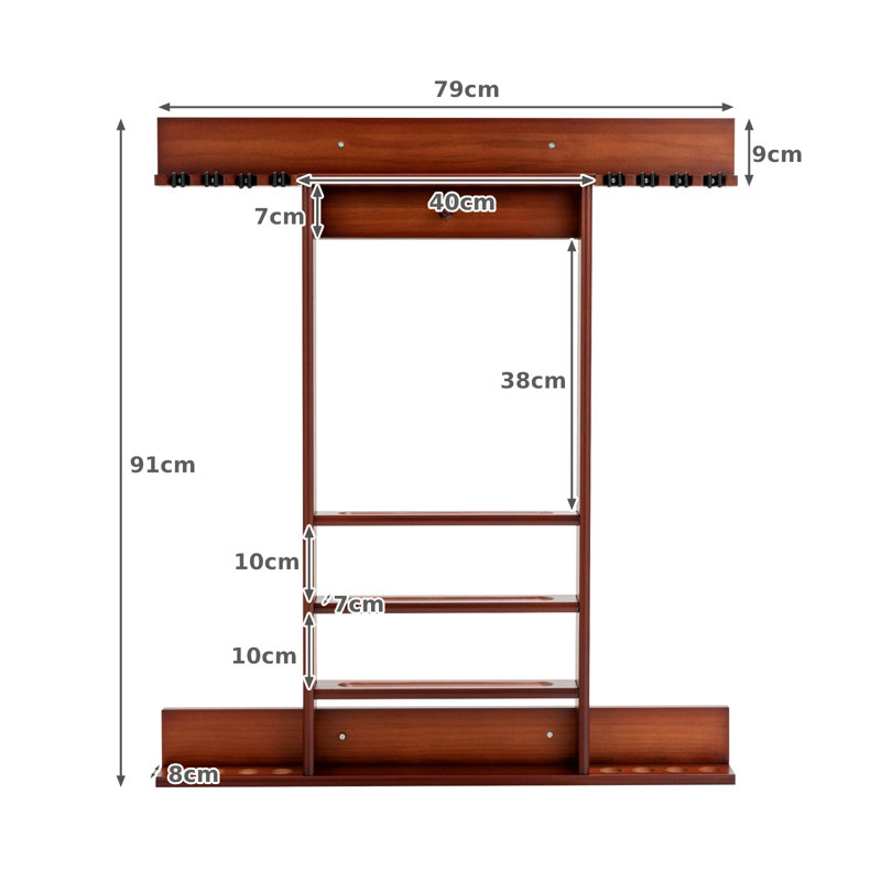 Tardun Rebrilliant Wood Pool Cue Rack