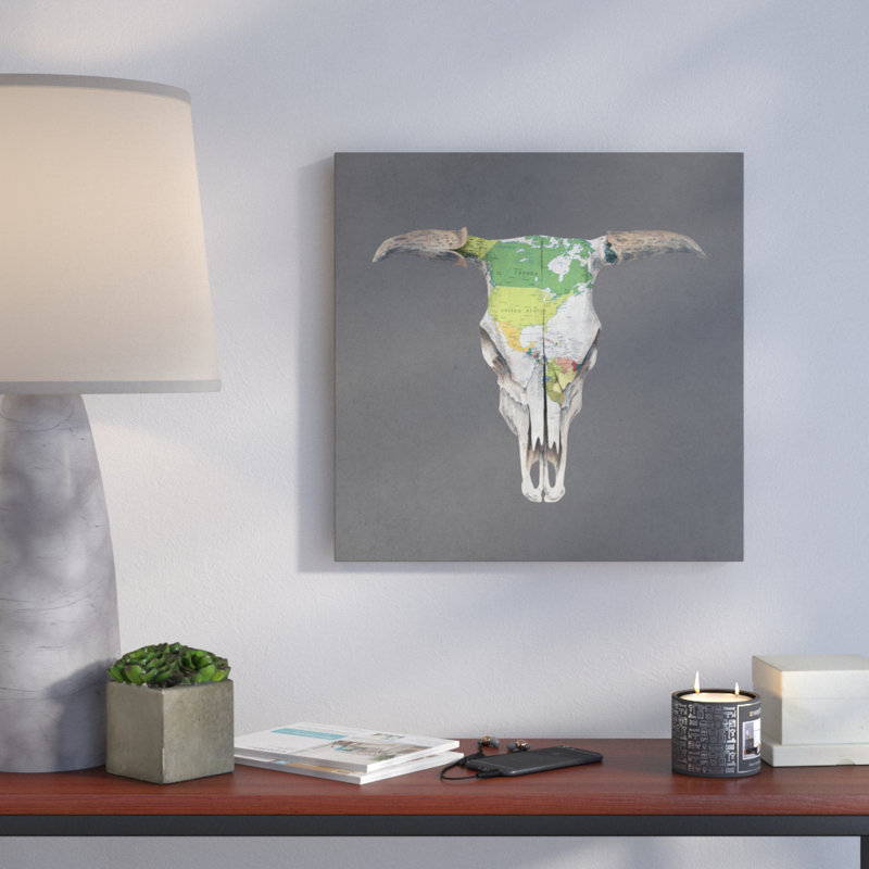 Go West, impression sur toile tendue, H 18 po x l 18 po x P 1,5 po, Toile avec cadre noir, Pas de tapis