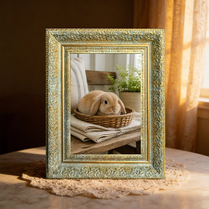 Cadre photo, Antique Gold, 3, 5" W x 7" H