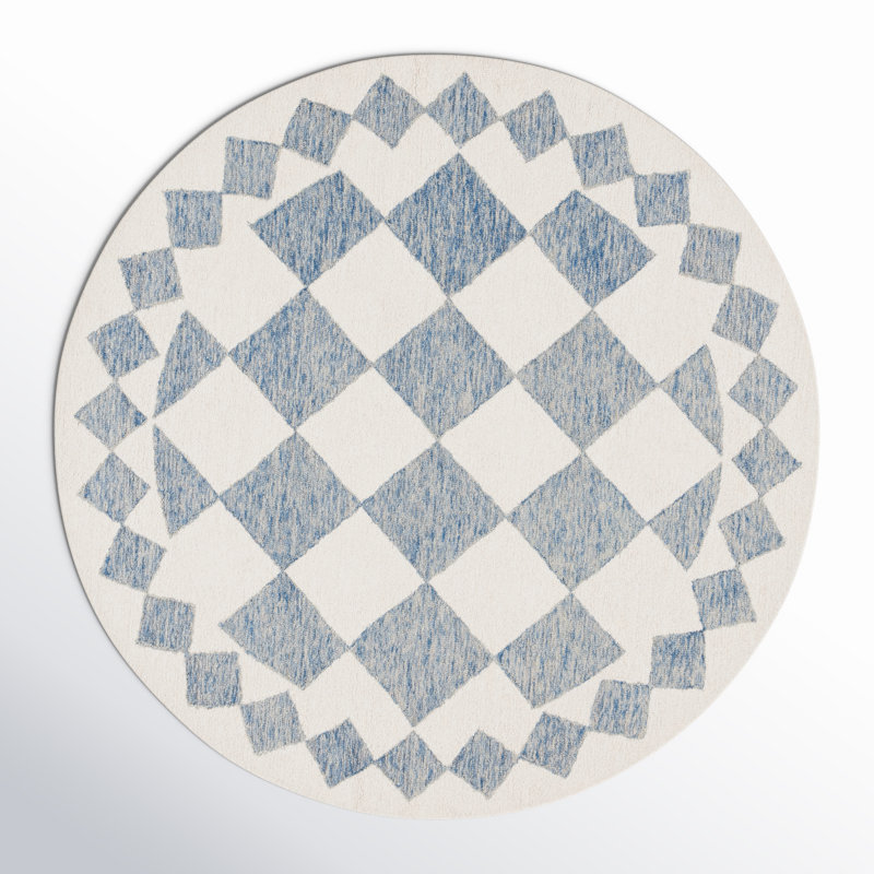 Claude Geometric Indoor Rug, Round 6'