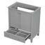 Meuble-lavabo 30 po sans lavabo, base seulement, armoire de salle de bain multifonctionnelle avec portes et tiroir, structure solide et panneau de fibres à densité moyenne-116040598