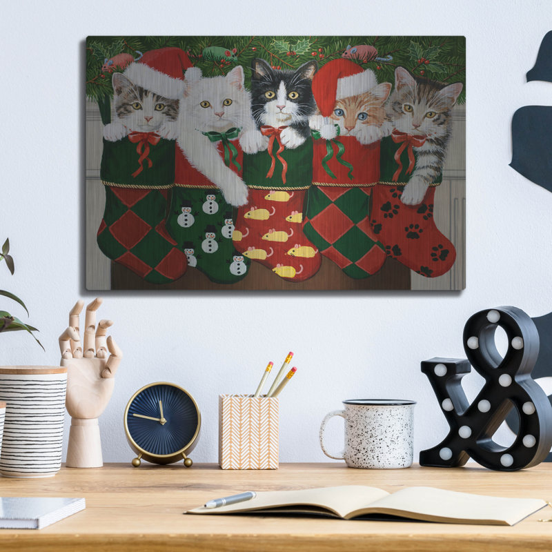 «Christmas Kittens» par William Vanderdasson, H 12 po x l 16 po