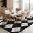 Washable Rug Modern Checkered Rugs Lattice Distressed Minimalist Aesthetic Rugs for Bedroom Laundry Farmhouse-1817025084-1817025087