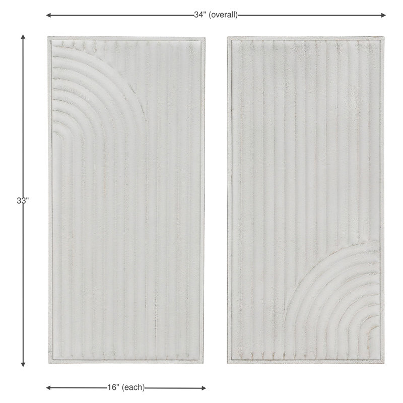 Saanvi Metal Wall Decor, White