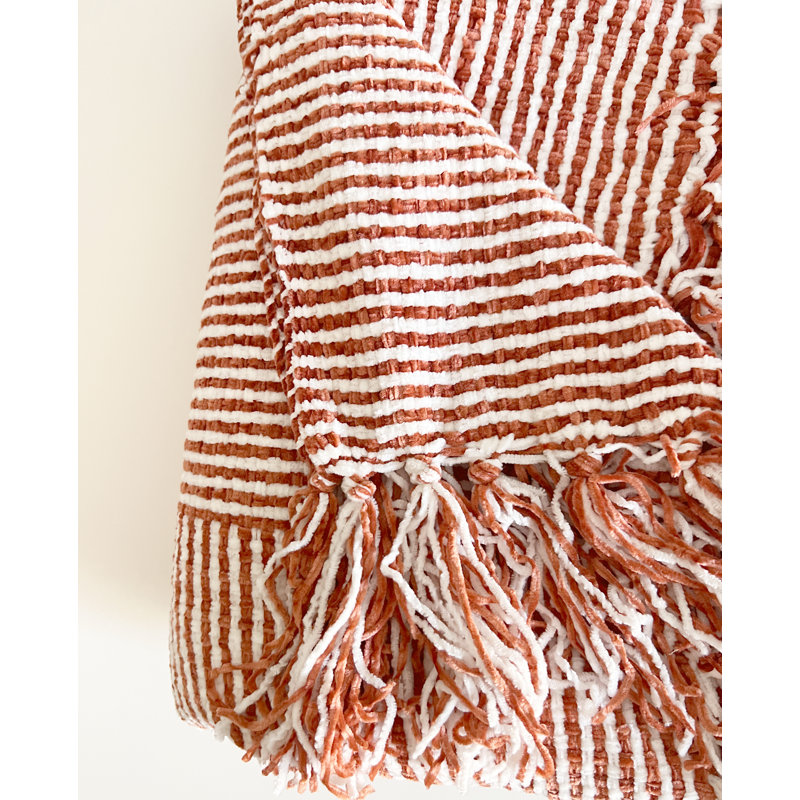 Jeté douillet en chenille, Orange