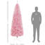 Sapin de Noël rose 7 pi avec 818 pointes - Sapin artificiel mince pour une branche élégante dans un grand appartement
