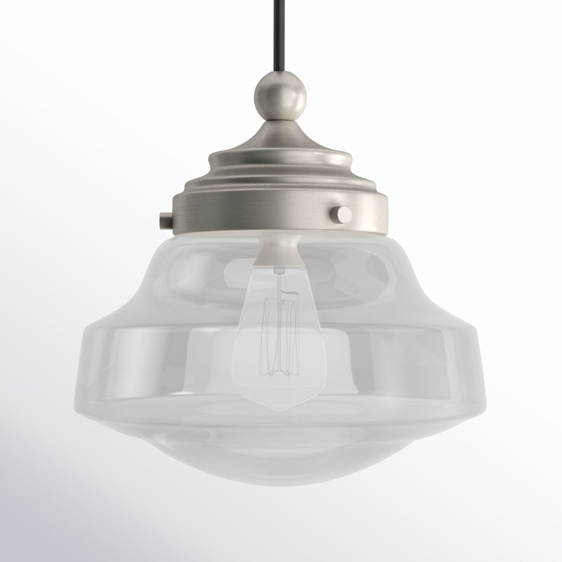 1 - Light Pendant, Smoke, Brushed Nickel