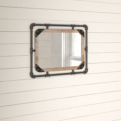 Miroir de salle de bain / meuble-lavabo biseauté industriel Holsworthy
