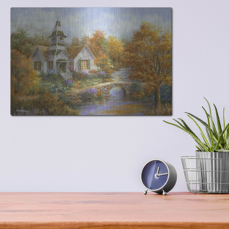 Art mural en métal «Autumn Woration» par Nicky Boehme, H 12 po x l 16 po