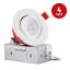 Luminaire encastré à DEL de 7,6 cm (3 po) et 7 W, 5 CCT, résistant au feu, conforme aux normes UL263 et ASTM E119, étanche à l'air et à intensité variable, avec boîte de jonction.-136215357