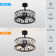 20" 5 - Blade Caged Ceiling Fan with Remote Control and Light Kit Included
