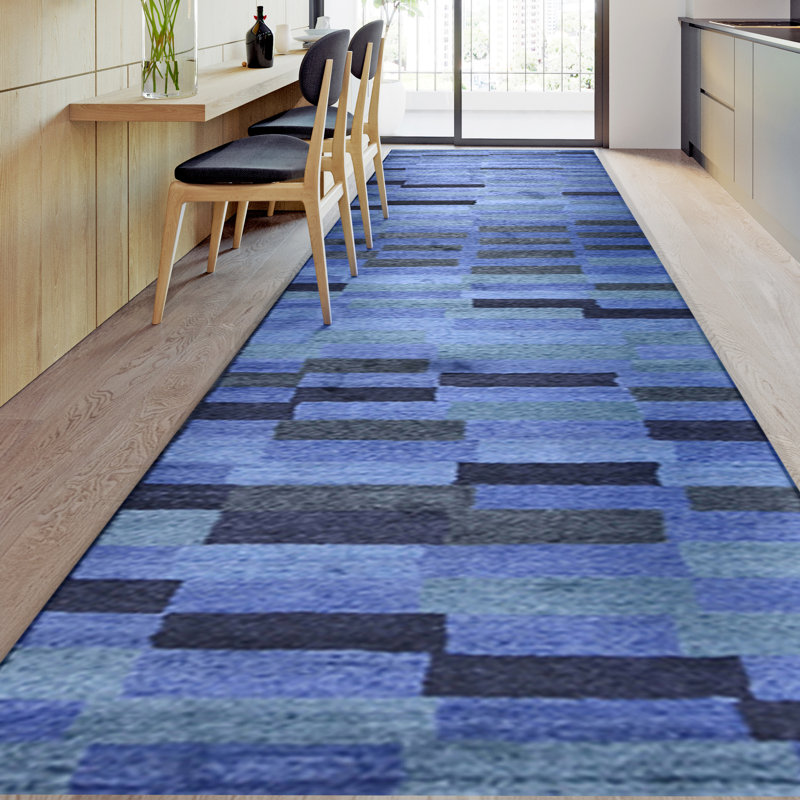 Silk Geometric Area Rug, Runner 2'6" x 6'