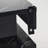 Black Glossy Marble Pattern Contemporary Nightstand