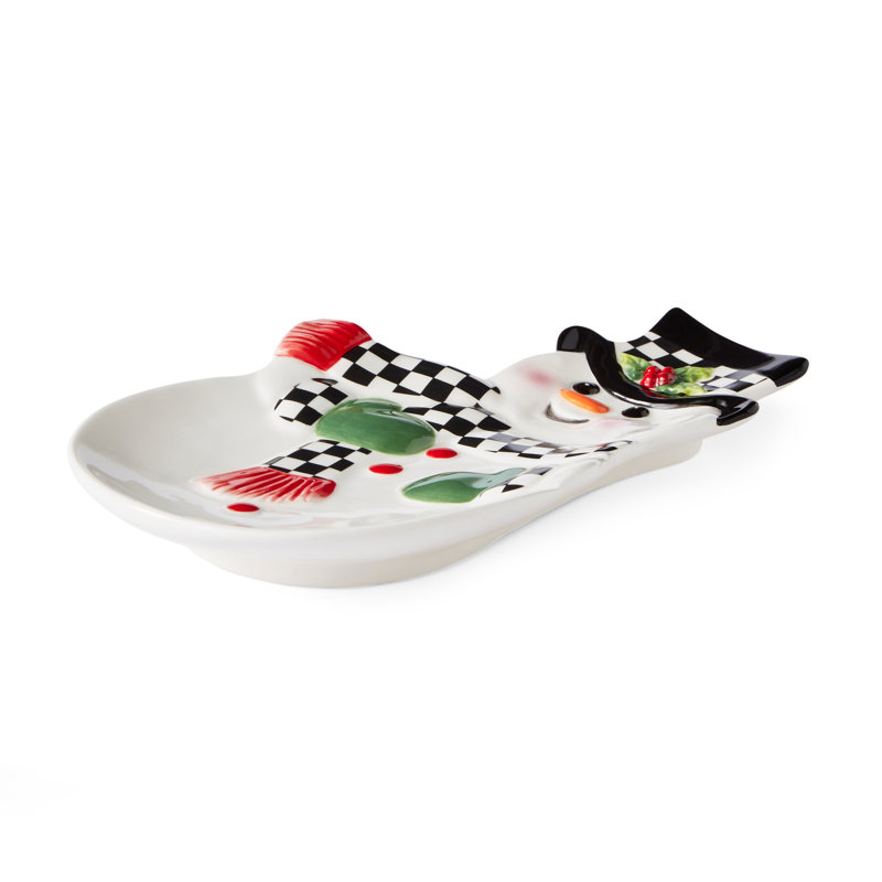 Christmas Tree SNOWMAN DISH