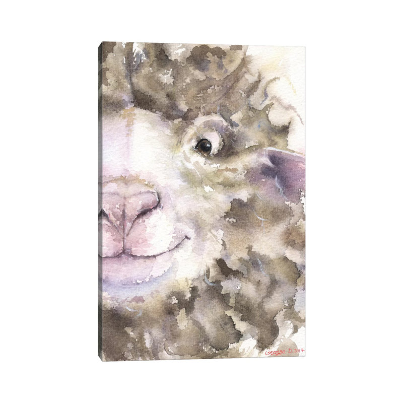 Sheep 1 Piece Wrapped Canvas Wall Art, 101.6cm H x 66.04cm W
