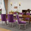 Chaises de salle à manger en velours Crossland, chaises capitonnées avec garniture cloutée pour cuisine-1454370772
