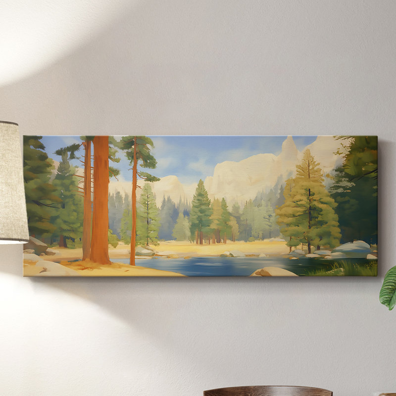 Série paysage - LII - Toile tendue avec châssis - Prêt à accrocher, H 20 po x l 50 po
