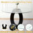 47.2'' Modern Luxury Clear Glass Round Dining Table for 4-6, Modern Kitchen Table with Tempered Glass Top & Stainless Steel Legs, Circle Dining Table for Home, Living Room, Apartment-2074553611-2049904758
