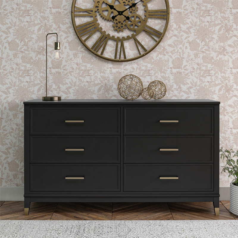 6 - Drawer Chest of Drawers, Black