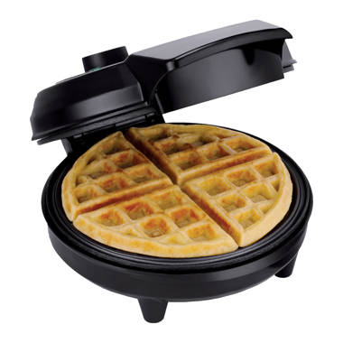 NEW Mini Waffle Maker 600W VonShef Waffle Iron, , Non-Stick- 2000221