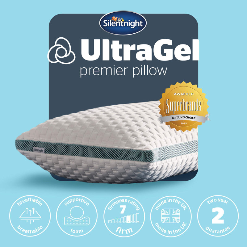 Silentnight Ultragel Premier Pillow Pair, Breathable and Responsive Support
