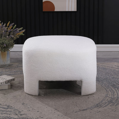 Sherpa Sofa Ottoman, 28.74" L×28.74" W×18.5" H, No Assembly Required