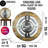 Wall Clock 24" Oversized for Living Room decor with Real Moving Gears England Collection-107103005