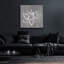 Art mural épique «Lotus sur argent» par Farida Zaman, 36 po x 36 po-1399054278