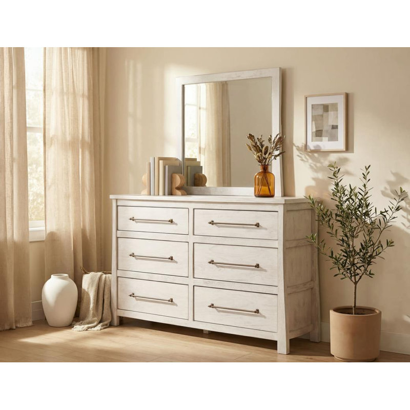 White Roots Rectangular Mirror
