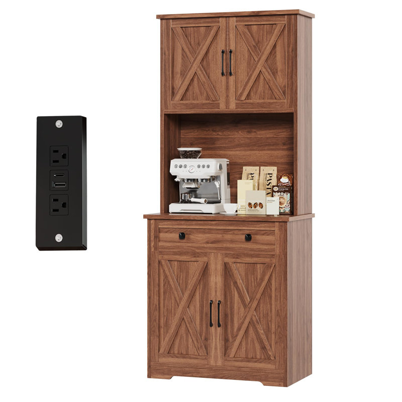 70.5 " H Kitchen Pantry, Walnut