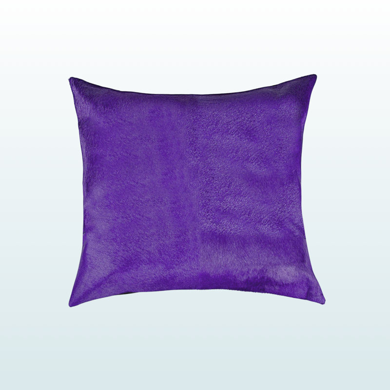 Jeté en cuir de vache par Trio, Mauve