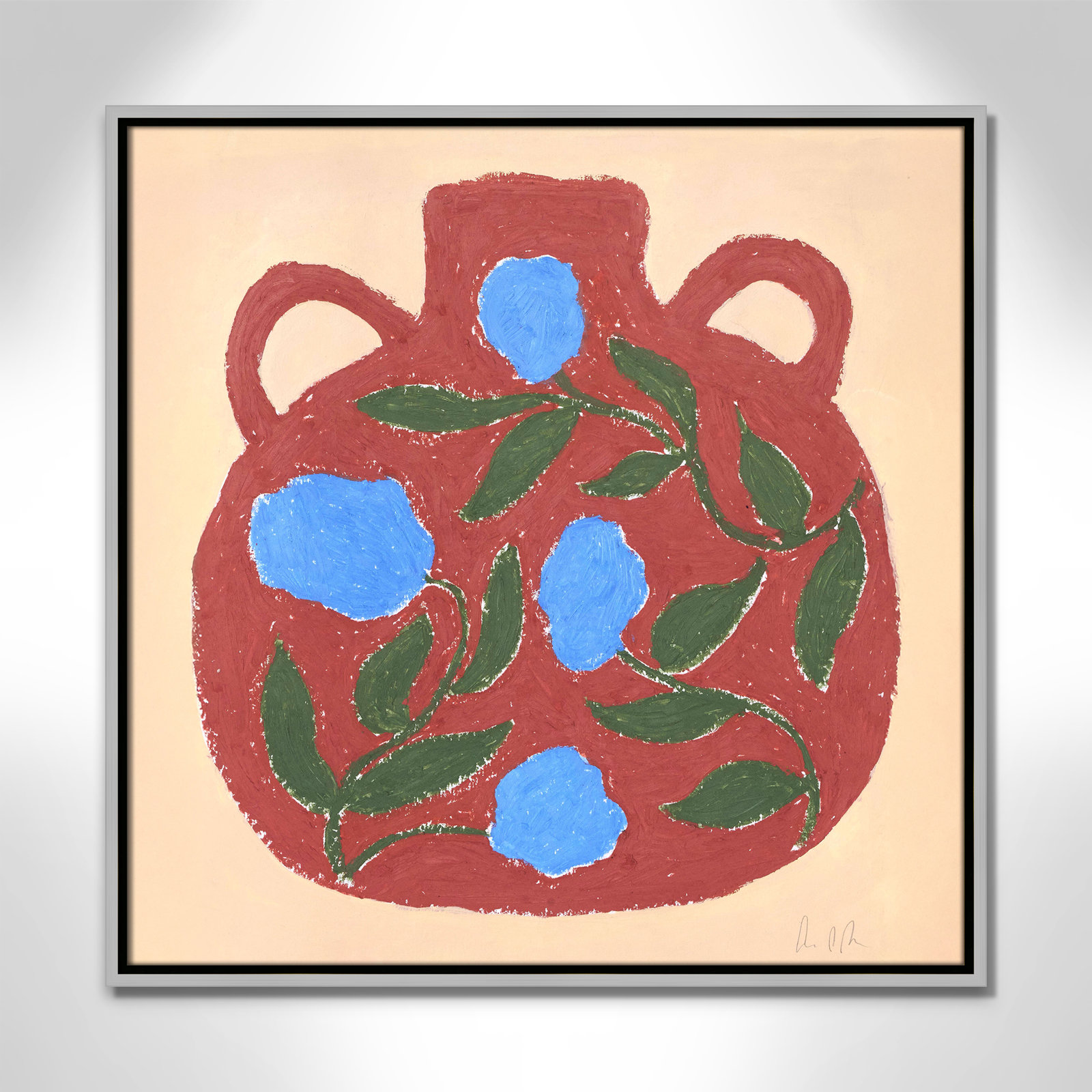 Vase No. 04 Print by Camilla Bergqvist, 25.5" H x 25.5" W, Silver